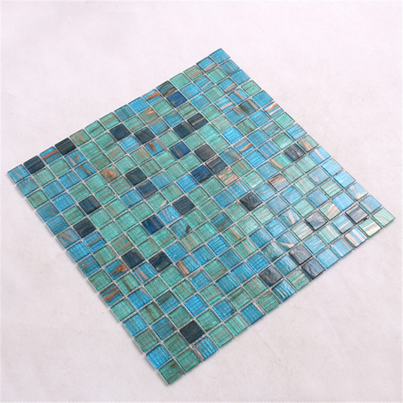 Iriserande Golden Line Glass Mosaic Swimming Pool Tile Till Salu