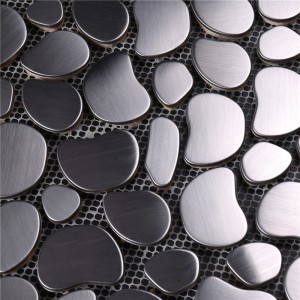 Dekorativ kullerstensten Mosaik Kakel för spis