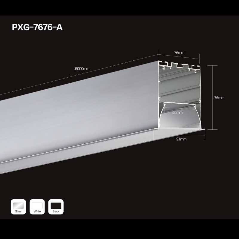 Diffuser LED-ljusstång aluminium extrudering LED-hus för LED-aluminiumlampa