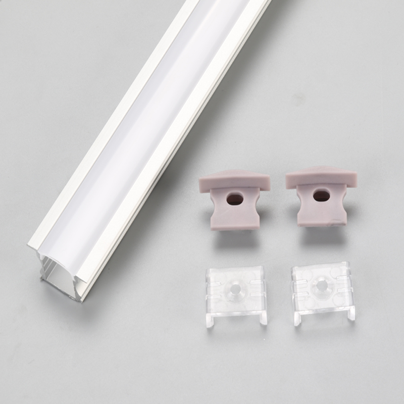 Inbyggt LED-linjärt ljushus med anodiserad aluminiumprofil och mjölkaktig PC-skydd