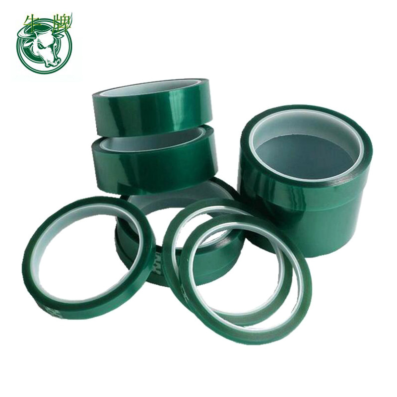 Enkeltsidig grön PET-polyestermaskeringstejp av hög temoeratur och värmebeständig