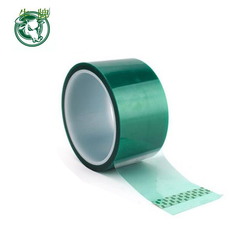Enkeltsidig grön PET-polyestermaskeringstejp av hög temoeratur och värmebeständig