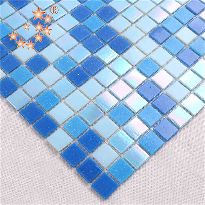 Billigt blått glas simbassäng mosaikplattor anpassad storlek delfinform Wyih multi färg