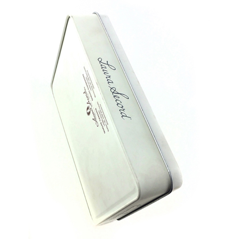Anpassad rektangulär kosmetisk tennbox för ansiktsmaskförpackning med gångjärnslock