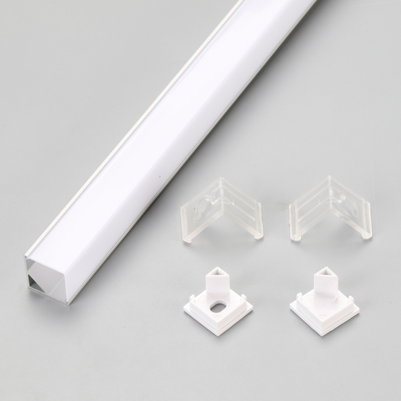 Silver 90-graders LED-remsa aluminiumkanalprofil