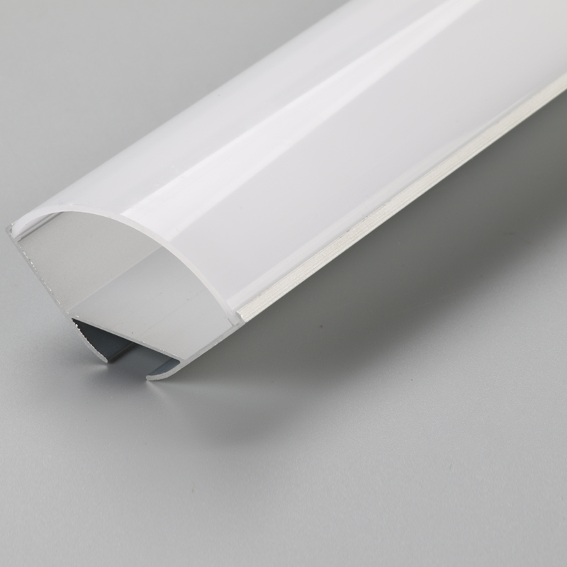 Anodiserat aluminiumprofil med breda hörn för LED-remskanal