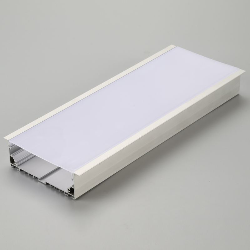 Anodiserad silver-aluminium LED linjär remsa ljusprofil