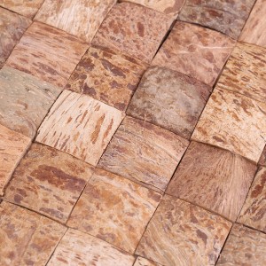 Kreativ design Naturliga kokosnötskal Mosaikdekorationsväggplattor