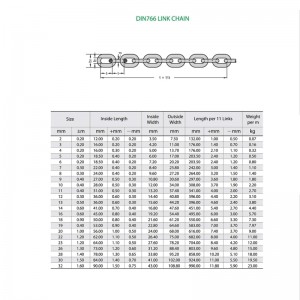 Klass 30 DIN766 Hot Dip Galvanized Chain