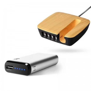 KPS-5401PB Four Port Charger Station \u0026 4000 mAh Power Bank