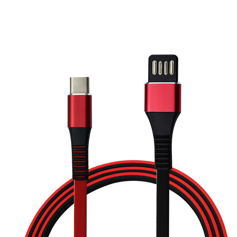 KPS-6401CB platt Dubbel färg reversibel USB-kabel