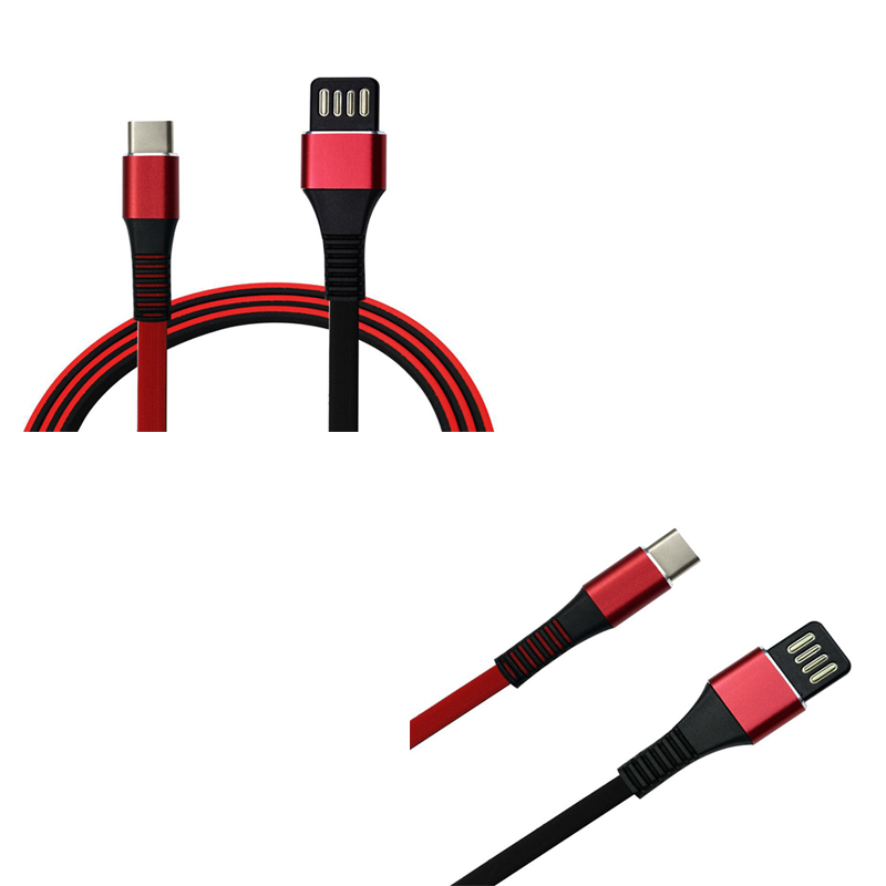 KPS-6401CB platt Dubbel färg reversibel USB-kabel