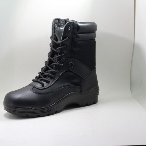 Högkvalitativ PU-belagd läderarmé Taktisk militärstövel