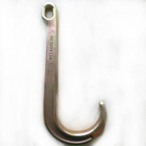 Forged Tow J Hook 3900 LBS WLL Clear Zink