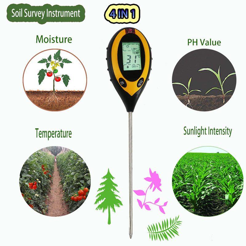 Pålitlig kvalitet Heminredning Växttemperatur och PH-värdetermometer