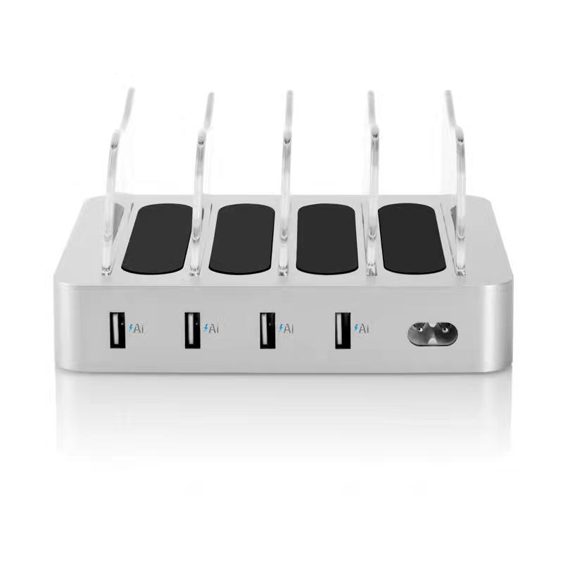 KPS-8402LC Fyra USB-portar laddningsstation (US / EU / UK / AU AC-kabel)