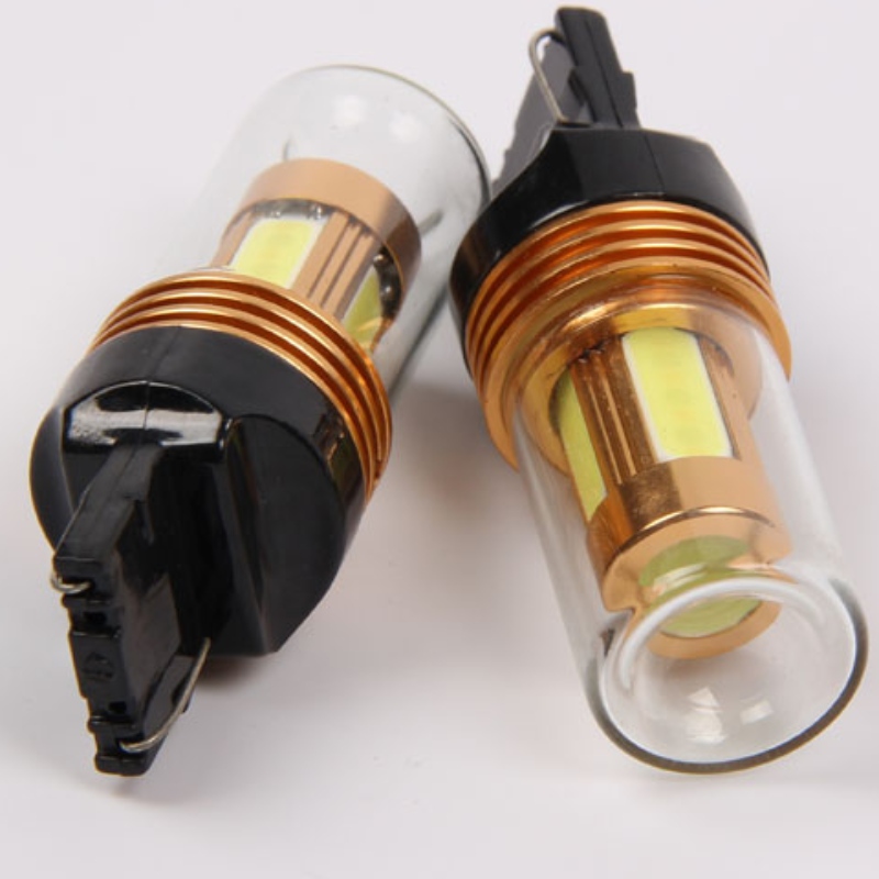 ny design bil blinkljus 7,5 w cob med lock bil backa upp och blinkljus w21w t20 7440 ledljus