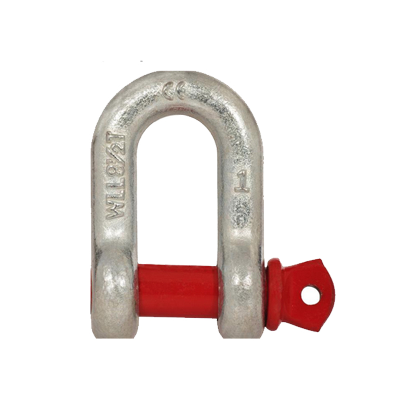 G210 Lifting Hot Dip Galvaniserad skruvstift US Dee Type Carbon Steel Drop Forged Marine Rigging Chain D Shackle