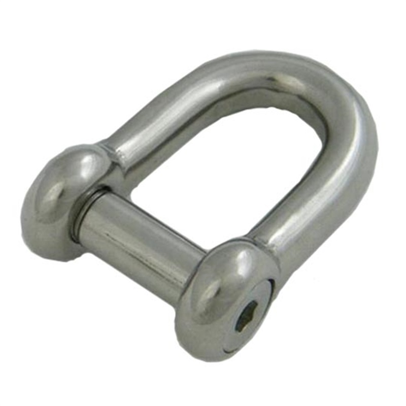 G210 Lifting Hot Dip Galvaniserad skruvstift US Dee Type Carbon Steel Drop Forged Marine Rigging Chain D Shackle