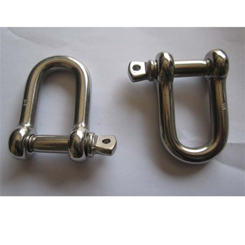 G210 Lifting Hot Dip Galvaniserad skruvstift US Dee Type Carbon Steel Drop Forged Marine Rigging Chain D Shackle