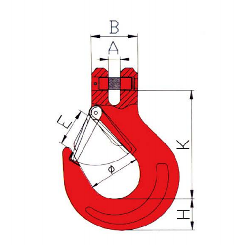 G80 Clevis Sling Hook med spärr