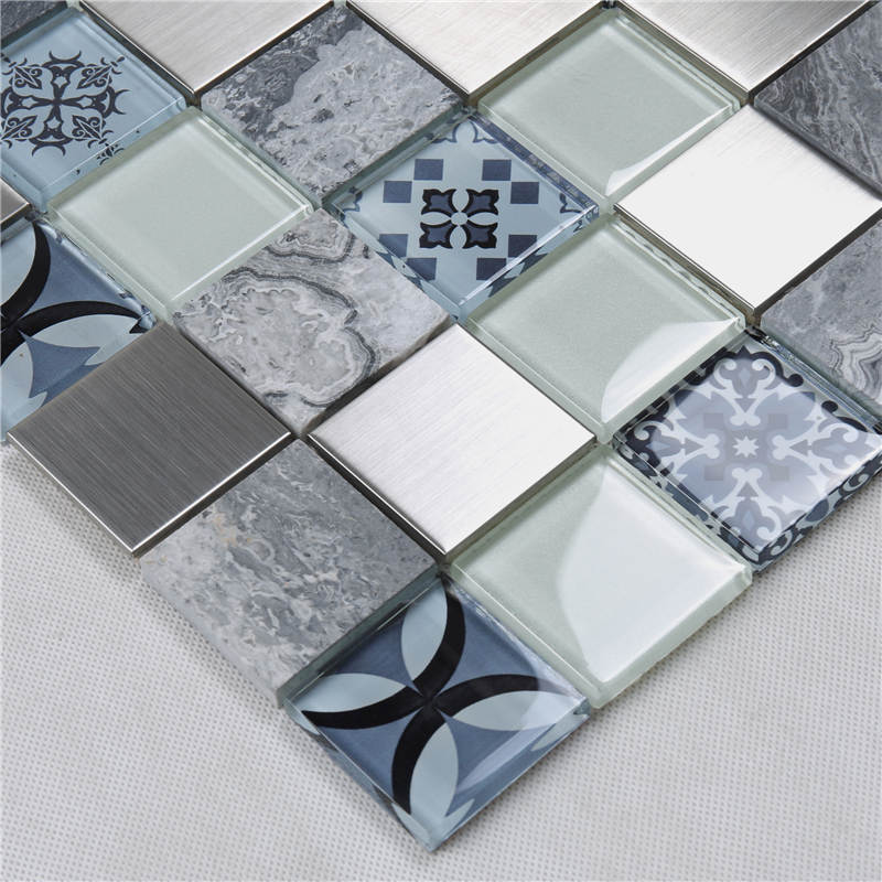 HUV20 Home Depot Antik Mönster Design Kristallglas Marockansk Mosaik Kakel för kök Dekorationsvägg