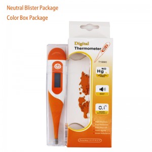 Medicinsk elektronisk termometer oral temperatur 30 sekunder läsning Lätt noggrann och rektal termometer med feberindikator