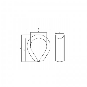 Galvaniserat stål K-3 fingerborg för fiberrep
