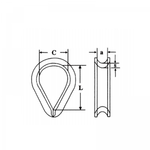 DIN6899 B Wire Rope fingerborg galvaniserad