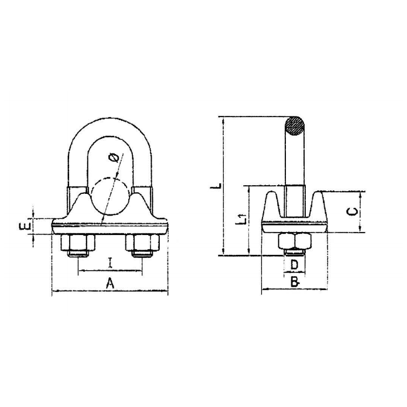 Italy Type Drop Forged Wire Rope Clip