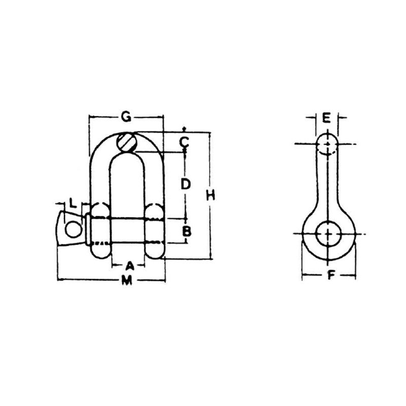 US Type Drop Forged Screw Pin Chain Chain Shackle
