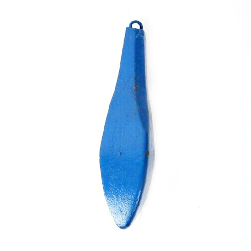 Fiske Sinker gjutjärn målad blå
