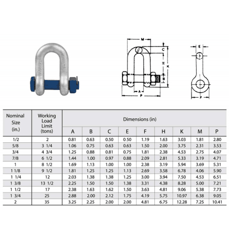 Galvaniserad säkerhetsbult Type Chain Shackle