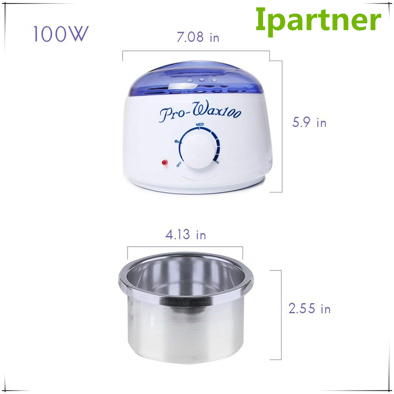 Ipartner AX-100 bärbar elektrisk varmvax varmare maskin för hårborttagning - blå lock