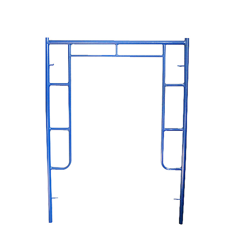Byggnadsställningar går genom vertikal ram målad blå 1219 X 1700mm