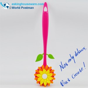 AKLBB001 Lång handtag Blommformad bad mjuk rengöringsborste