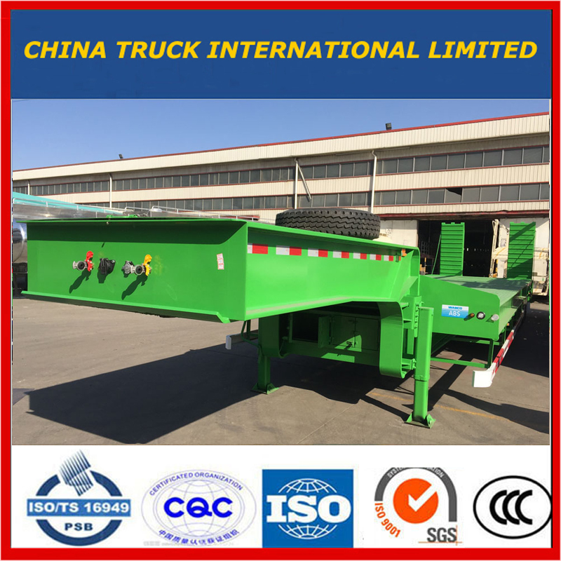 3 axlar Goose-Neck Lowbed Semi Trailer