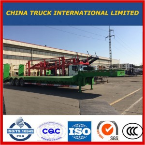 3 axlar Goose-Neck Lowbed Semi Trailer