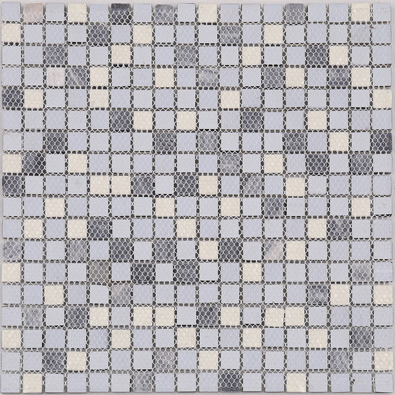 Hög kvalitet senaste design Kristallglas Mosaikblandning stenmetall för kök Backsplash väggtegel glansigt svart