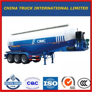 Triaxel 50 ton Bulk Cement Truck Powder Tank Semi Trailer