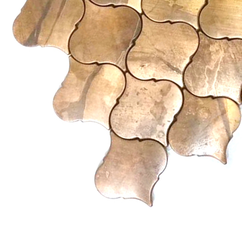 Metal Wall Wall Tiles Backsplash Lantern Tile Antique Messing Copper Mosaic Tile