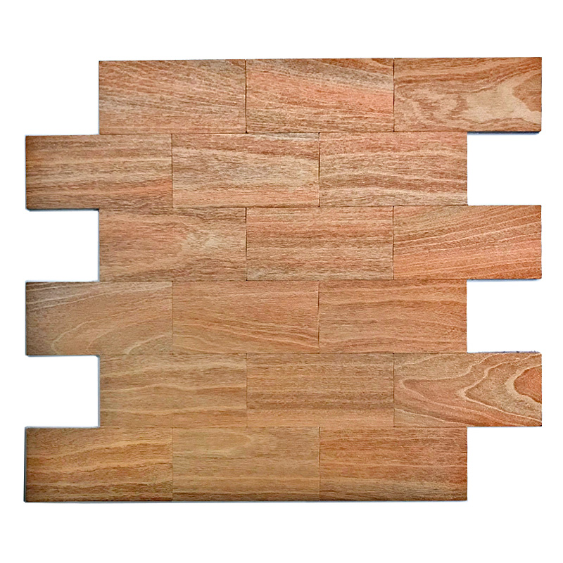 3D Wood Fashion Style Subway Mix Aluminium Mosaico Tile Peel Och Stick Backsplash-plattor