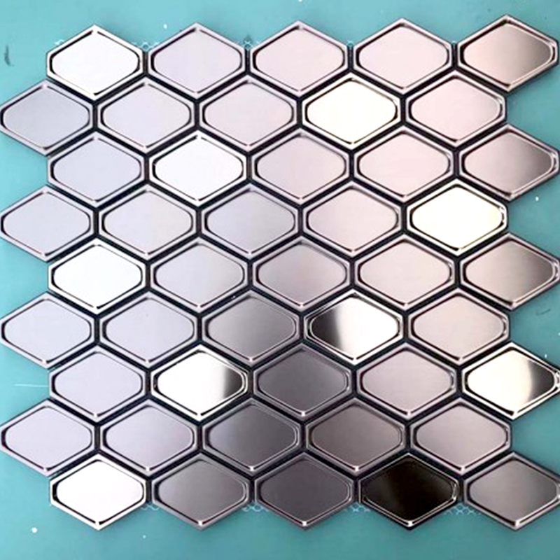Senaste design väggplattor rostfritt stål lykta mosaikplattor för kök Backsplash