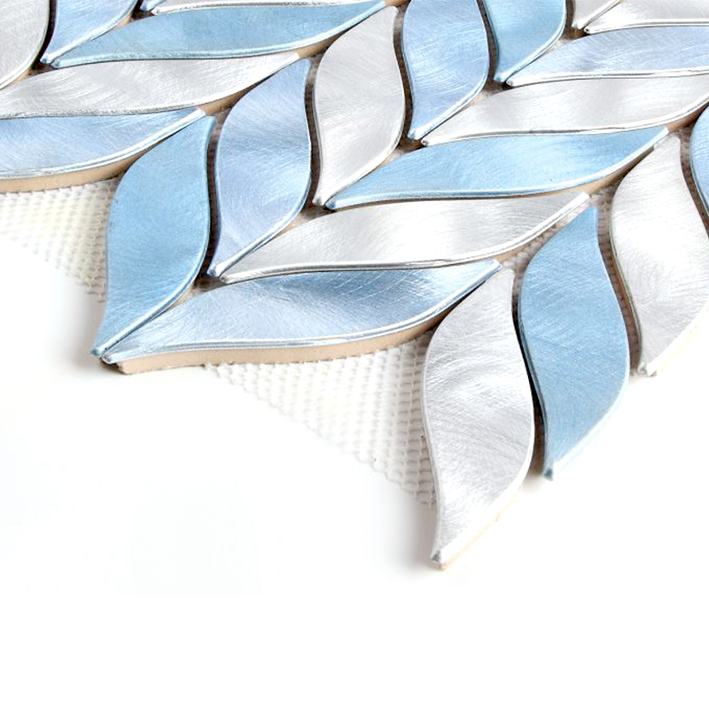 Fashion Aluminium Mix Blue Mosaic Tile för dekoration Badrum
