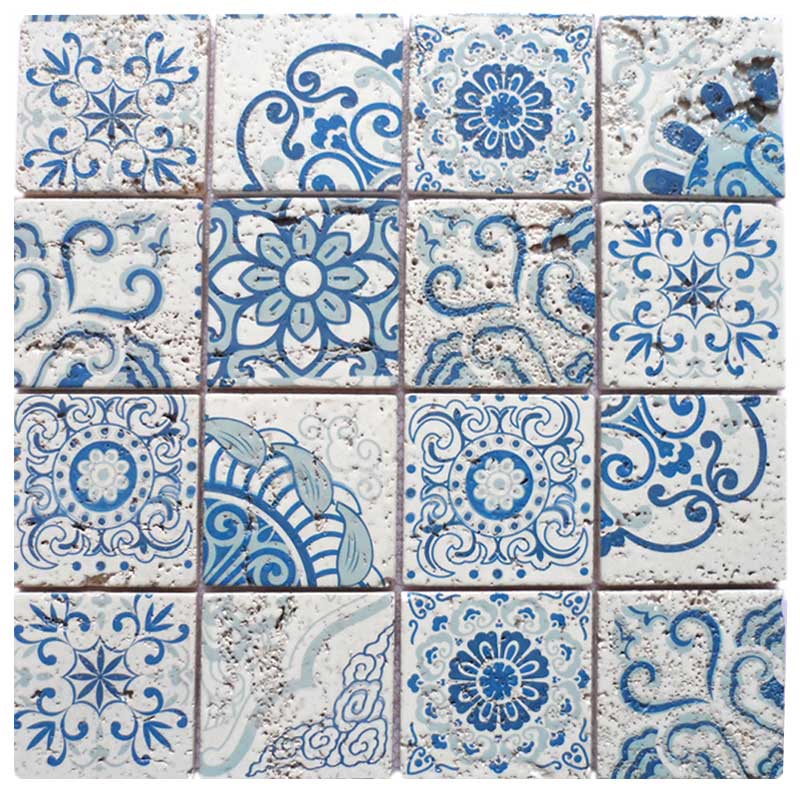 Mode marockansk stil vattenstråle marmor för backsplash brickor