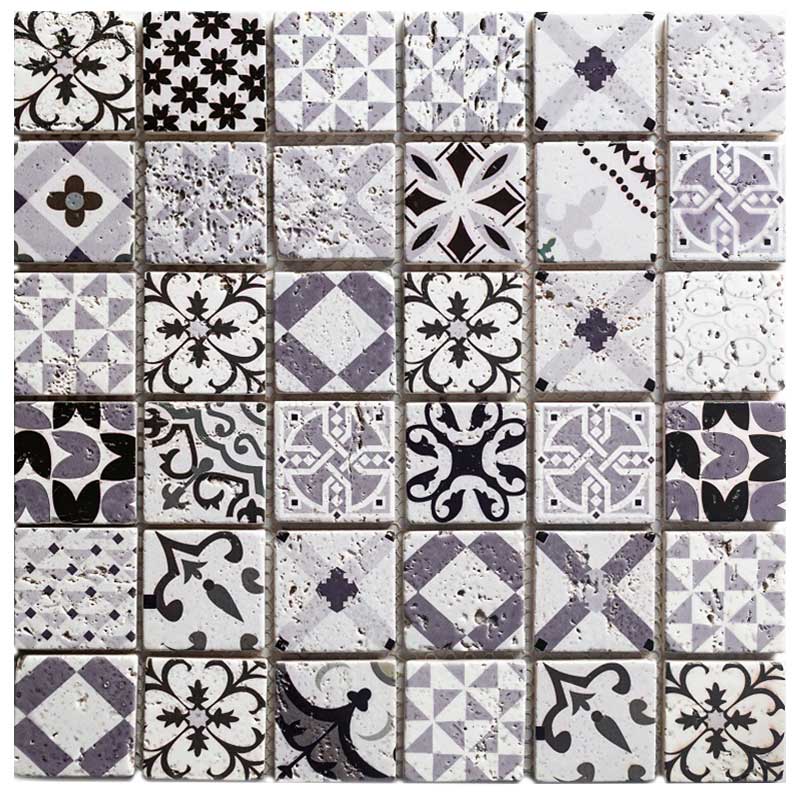 Mode marockansk stil vattenstråle marmor för backsplash brickor