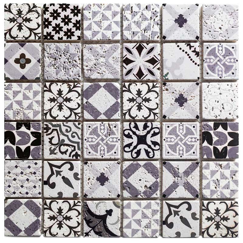 Mode marockansk stil vattenstråle marmor för backsplash brickor