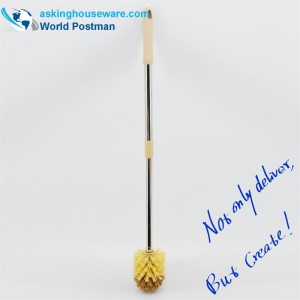 Akbrand toalettskålborste Elastiskt rostfritt stålrör