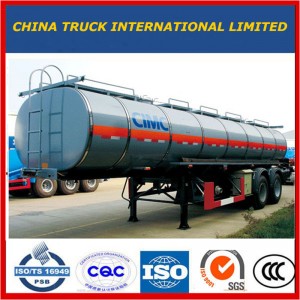 2 axlar 35m3 kolstål aluminiumlegering bränsle / cement / pulver / diesel / bensin / bensin / mjölk / bitumen / vatten / LNG / LPG / Liquid Tank Tanker Truck Semi Trailer