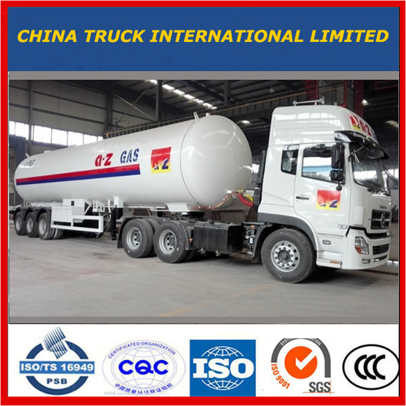 60000 liter Tri-Axel Propan LPG Gas Transport Tanker Semi Trailer Gas Tank Trailer Propan Trailer LPG Tanker Trailer LPG Trailer Komprimerad gas Trailer